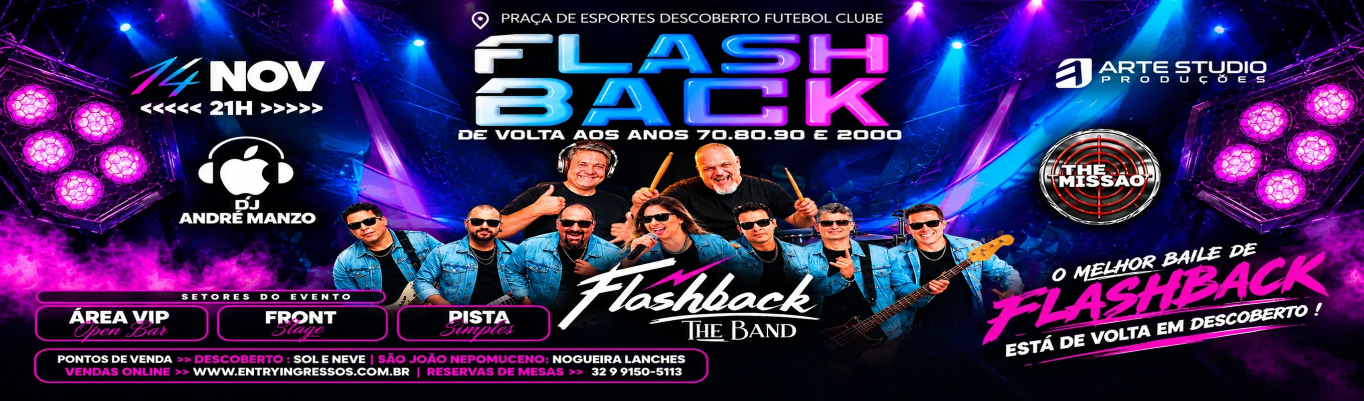 FESTA FLASHBACK - DE VOLTA AOS ANOS 70,80,90 & 2000