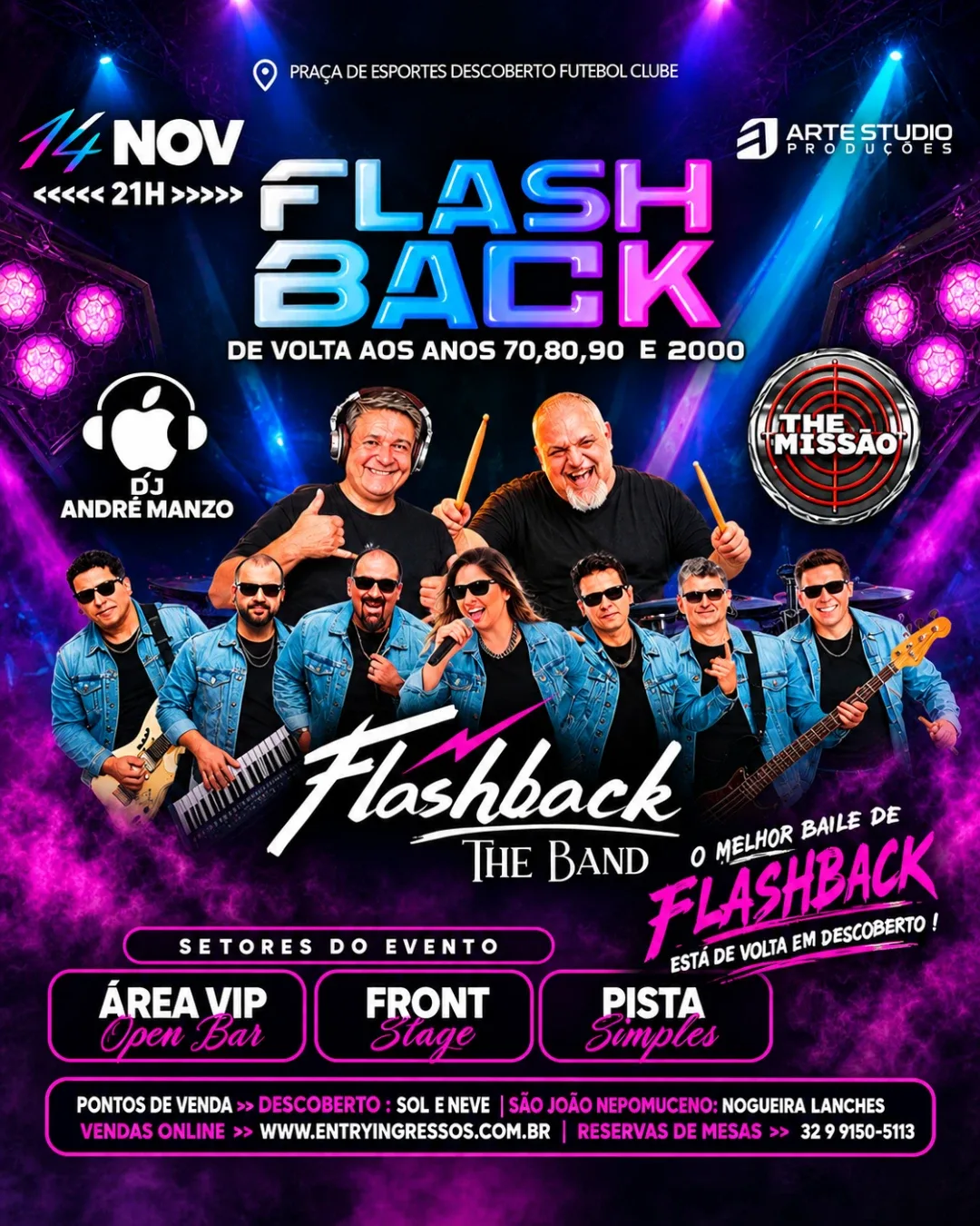 FESTA FLASHBACK - DE VOLTA AOS ANOS 70,80,90 & 2000
